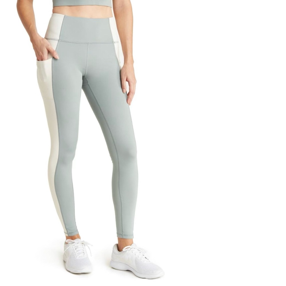 NWT Gottex lab dual colored sport yoga leggings with pockets Host Pick!!